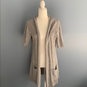 Caslon Long Cable Knit Cardigan
